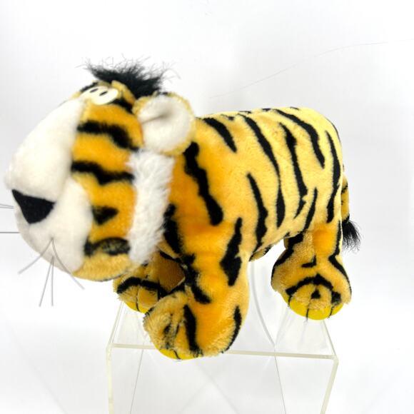 Squeezems Plush Tiger Vintage 1987 Korea Fundamental Zoo **No Sound** - Picture 2 of 10